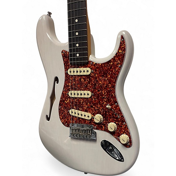 Used Fender American Professional II Statocaster Thinline White Blonde Solid Body Electric Guitar