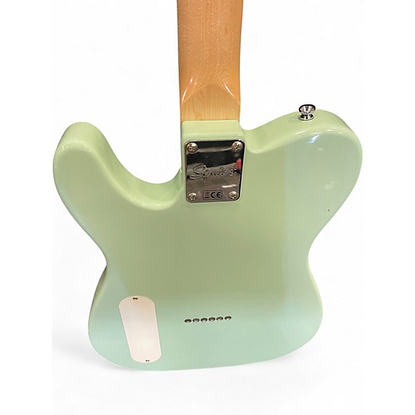 Used Squier Paranormal Baritone Cabronita Telecaster Seafoam Green Solid Body Electric Guitar