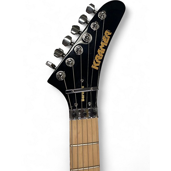 Used Kramer Baretta Blue Sparkle with Flames Solid Body Electric Guitar