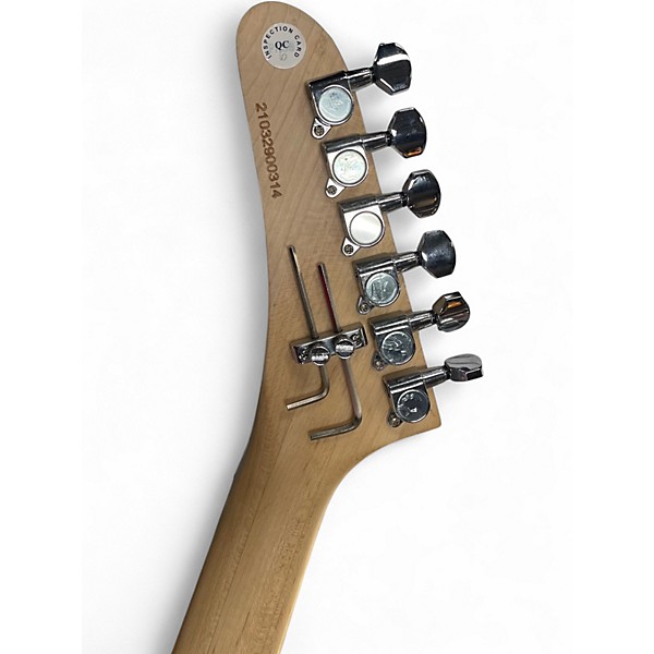 Used Kramer Baretta Blue Sparkle with Flames Solid Body Electric Guitar