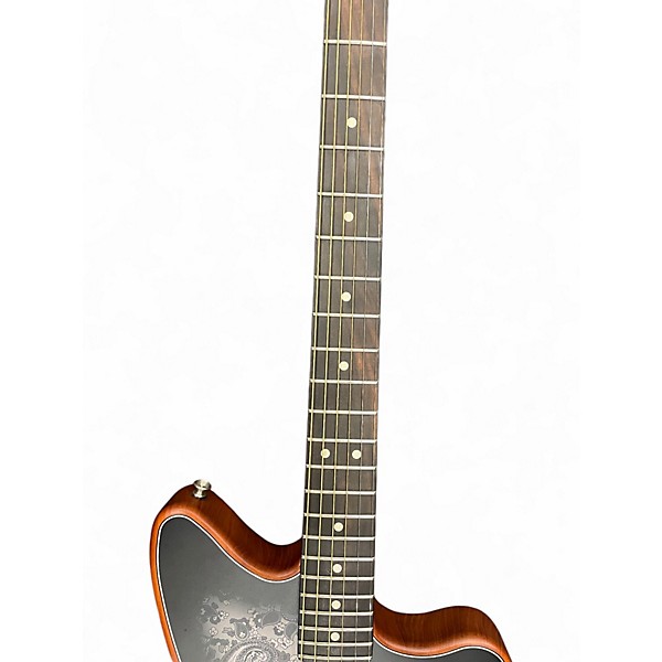 Used 2022 Fender LIMITED EDITION AMERICAN ACOUSTASONIC Black Paisley Acoustic Electric Guitar