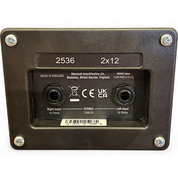 Used Marshall 2536 Silver Jubilee 2X12 Guitar Cabinet