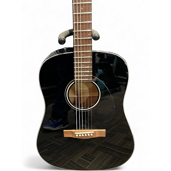Used Fender CD60 Dreadnought Black Acoustic Guitar