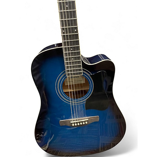Used Ibanez v70ce Blue Burst Acoustic Electric Guitar