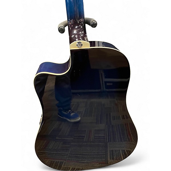 Used Ibanez v70ce Blue Burst Acoustic Electric Guitar