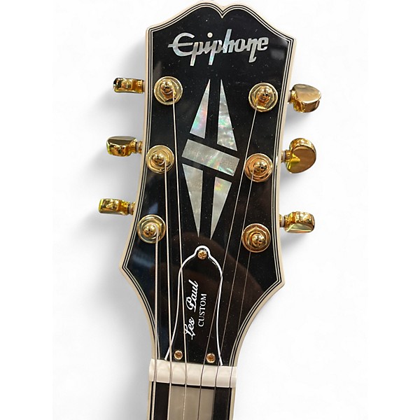Used Epiphone Les Paul Custom Natural Solid Body Electric Guitar