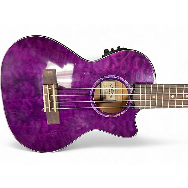 Used Lanikai QM PUCET Trans Purple Ukulele