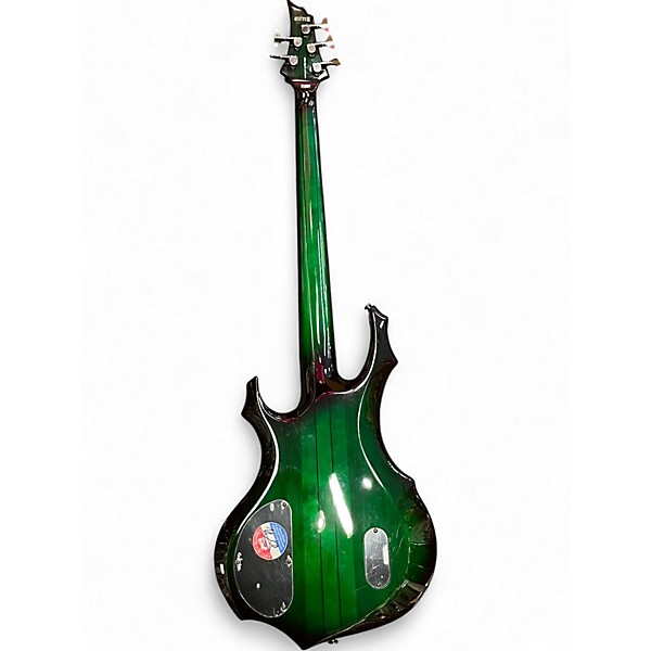 Used ESP LTD DK5 Trans Green Electric Bass Guitar