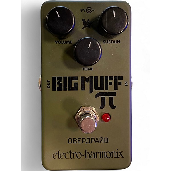 Used Electro-Harmonix Green Russian Big Muff Pi Fuzz Effect Pedal