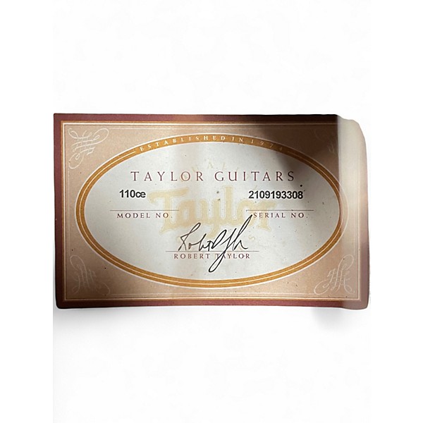 Used Taylor 110CE Natural Acoustic Electric Guitar