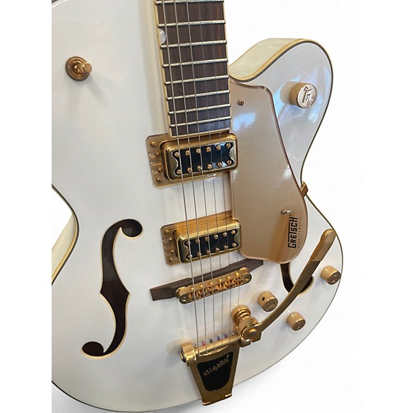 Used Gretsch Guitars G5420T Electromatic White and Gold Hollow Body Electric Guitar
