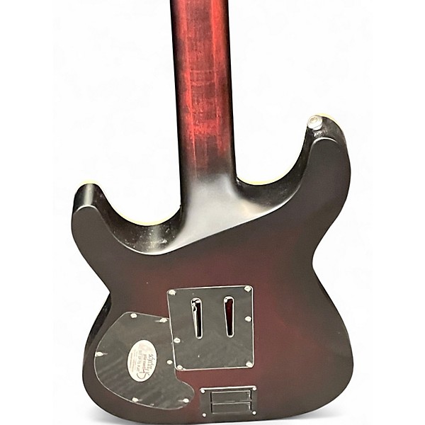 Used Schecter Guitar Research C1 Platinum Crimson Red Burst Solid Body Electric Guitar