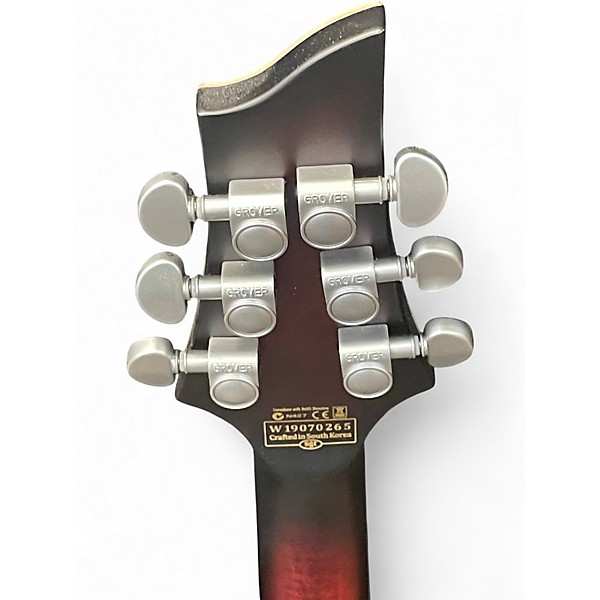 Used Schecter Guitar Research C1 Platinum Crimson Red Burst Solid Body Electric Guitar