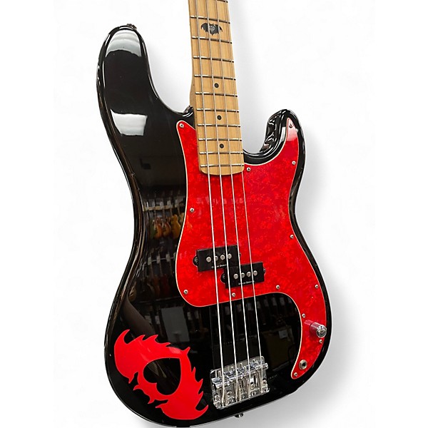Used 2007 Squier Pete Wentz Signature Precision Bass Black Electric Bass Guitar