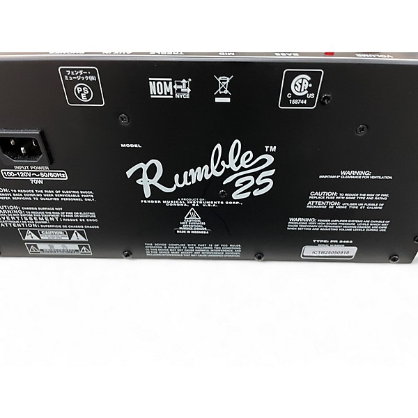 Used Fender Rumble 25 25W 1x8 Bass Combo Amp