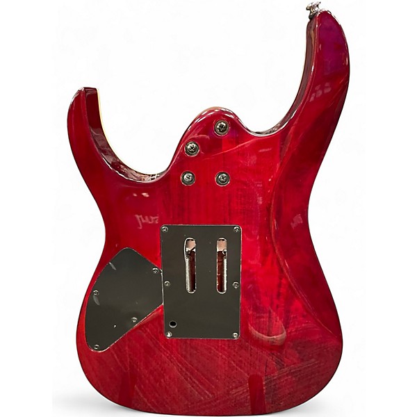 Used Ibanez RG4EXQM1 Trans Red Solid Body Electric Guitar