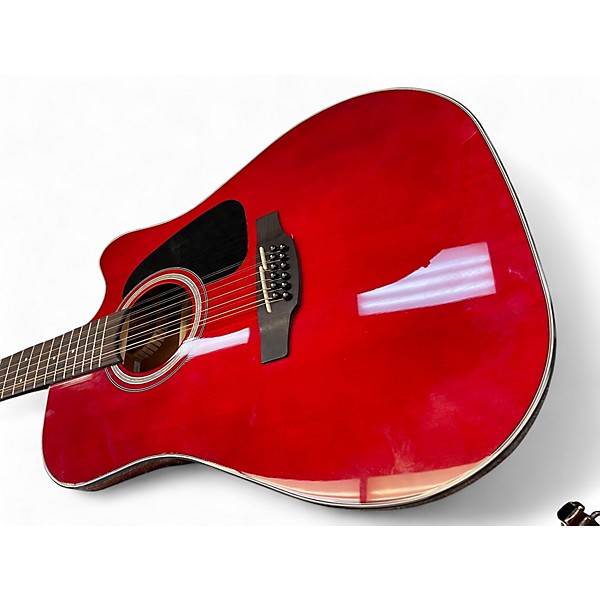Used Takamine GD30CE-12 Red 12 String Acoustic Electric Guitar