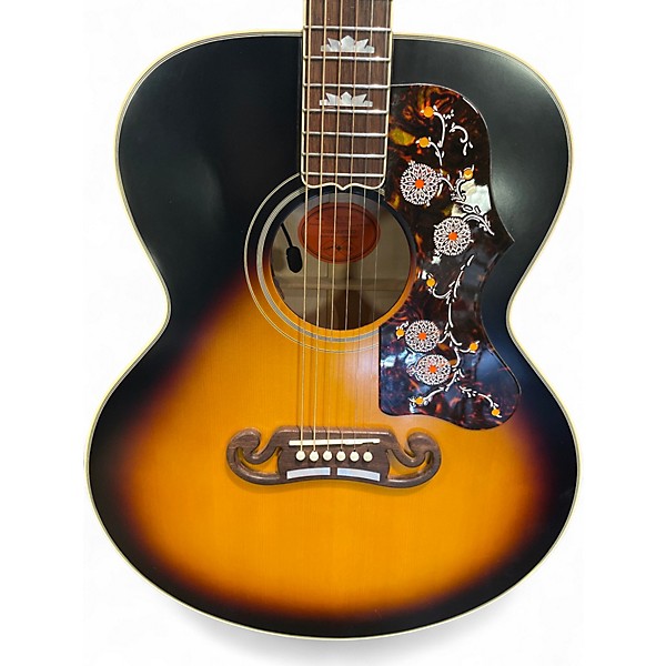 Used Epiphone inspired by Gibson Custom 1957 EJ200  Vintage Sunburst Acoustic Electric Guitar