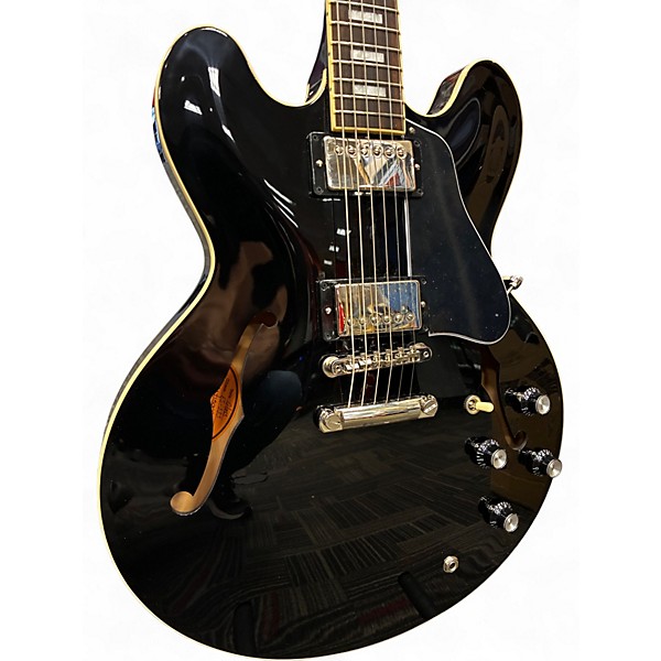 Used Gibson ES-335 60's Block Reissue Ebony Hollow Body Electric Guitar