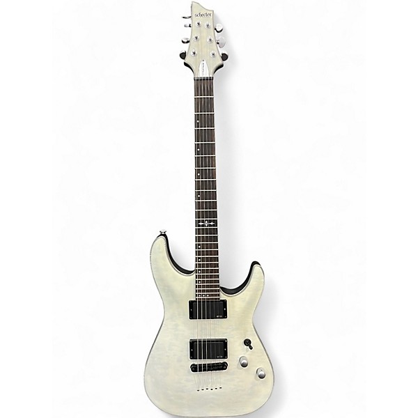 Used Schecter Guitar Research C1 Platinum Trans White Solid Body Electric Guitar