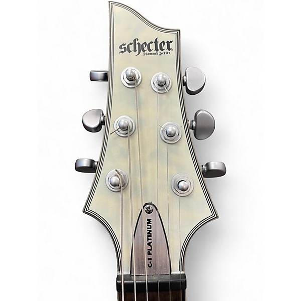 Used Schecter Guitar Research C1 Platinum Trans White Solid Body Electric Guitar