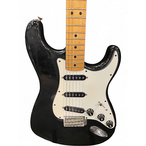 Used 1980s Fender International Colors Stratocaster  Black and White Solid Body Electric Guitar