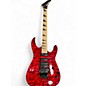 Used Jackson JS34Q Dinky DKAM TRANSPARENT RED Solid Body Electric Guitar thumbnail