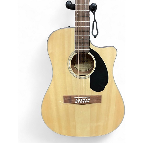 Used Fender CD60SCE Natural 12 String Acoustic Electric Guitar