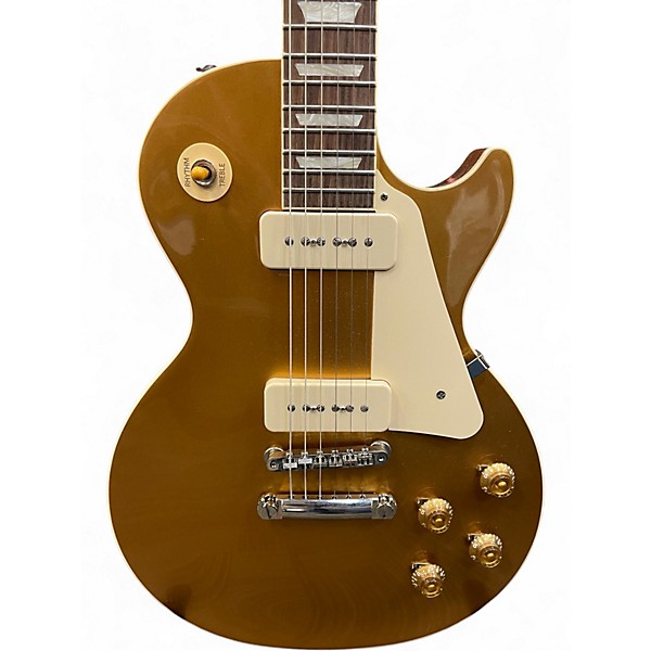 Used Gibson Les Paul Standard Gold Top Solid Body Electric Guitar