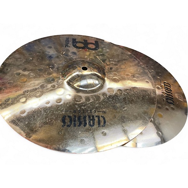 Used MEINL 14in Classic Custom Medium Hi Hat Pair Cymbal