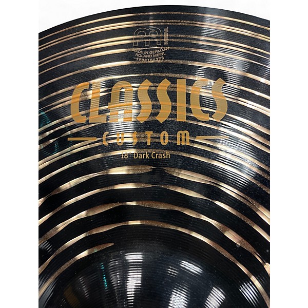 Used MEINL 18in Classic Custom Dark Crash Cymbal