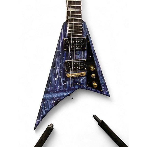 Used Jackson JS32T Randy Rhoads BLACK AND PURPLE HAND PAINTED Solid Body Electric Guitar