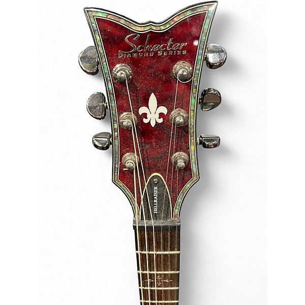 Used Schecter Guitar Research Hellraiser Solo 6 TRANSPARENT RED Solid Body Electric Guitar