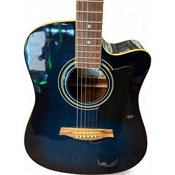 Used Ibanez V70CETBS2Y01 Blue Acoustic Electric Guitar