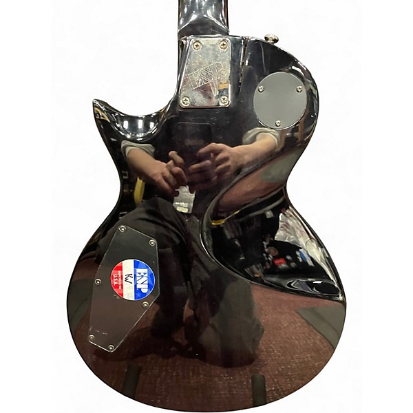 Used ESP LTD EC100QM Trans Black Solid Body Electric Guitar