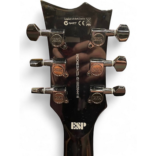 Used ESP LTD EC100QM Trans Black Solid Body Electric Guitar