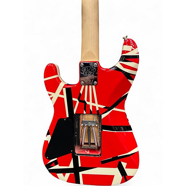 Used EVH EVH stripe series red, black and white stripe Solid Body Electric Guitar