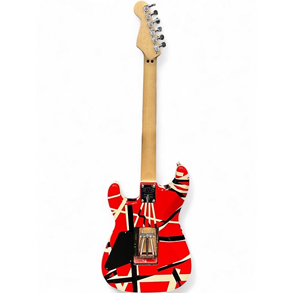 Used EVH EVH stripe series red, black and white stripe Solid Body Electric Guitar