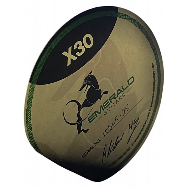 Used Emerald X30 CARBON FIBER BLACK Acoustic Electric Guitar