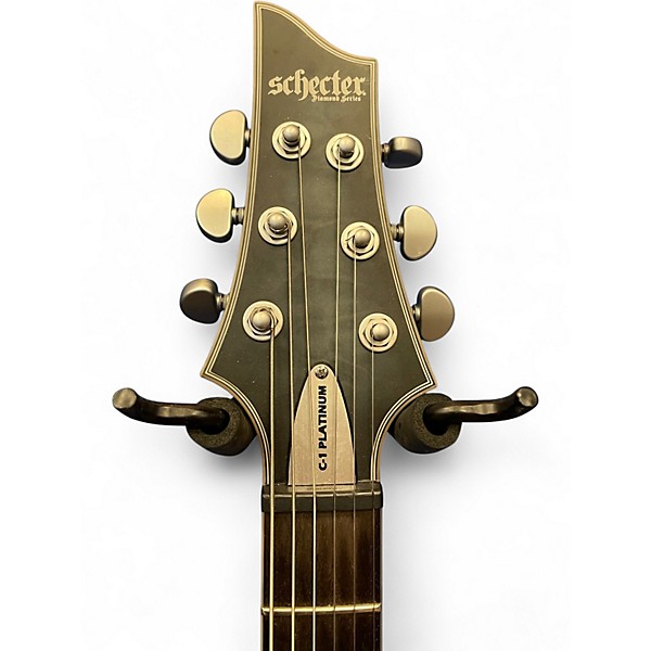 Used Schecter Guitar Research C1 Platinum Trans Gray Solid Body Electric Guitar