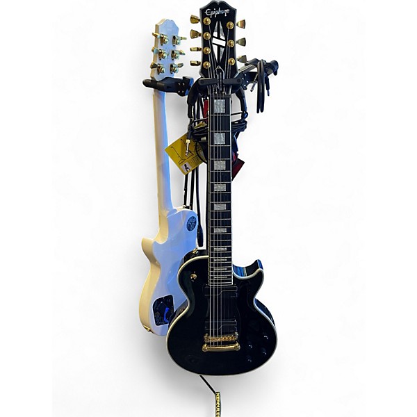 Used Epiphone LES PAUL MKH ORIGINS CUSTOM Black Solid Body Electric Guitar