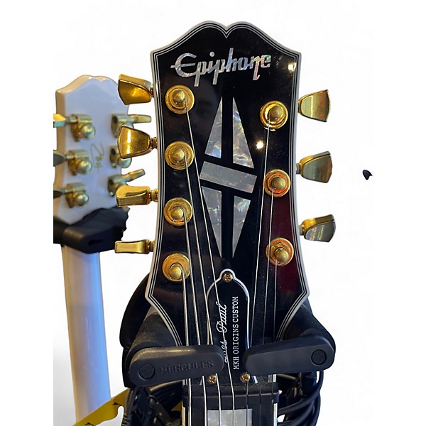 Used Epiphone LES PAUL MKH ORIGINS CUSTOM Black Solid Body Electric Guitar