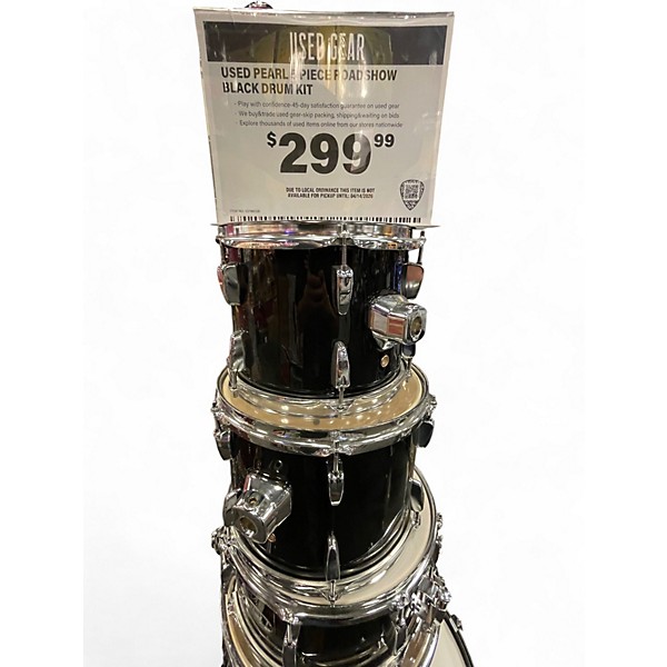 Used Pearl 5 Piece ROADSHOW Black Drum Kit