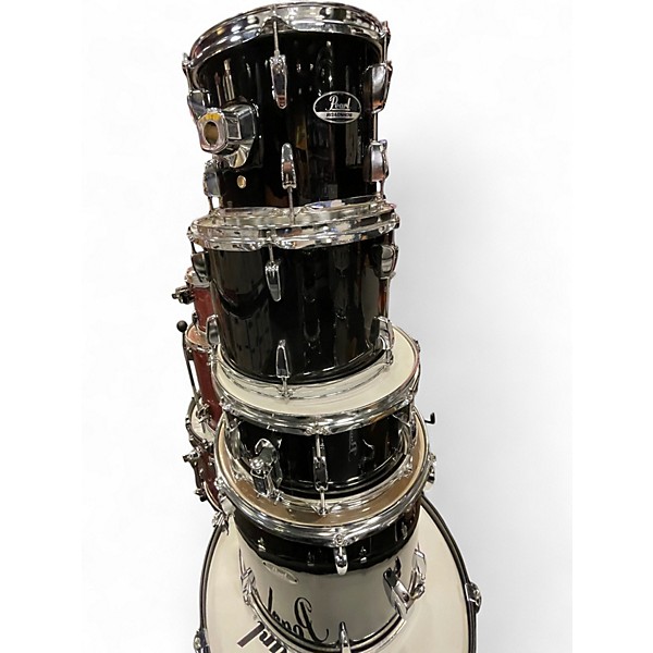 Used Pearl 5 Piece ROADSHOW Black Drum Kit