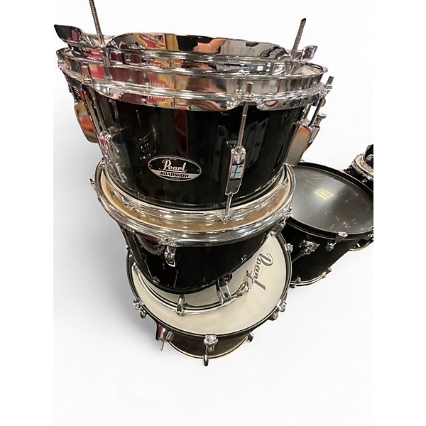 Used Pearl 5 Piece ROADSHOW Black Drum Kit