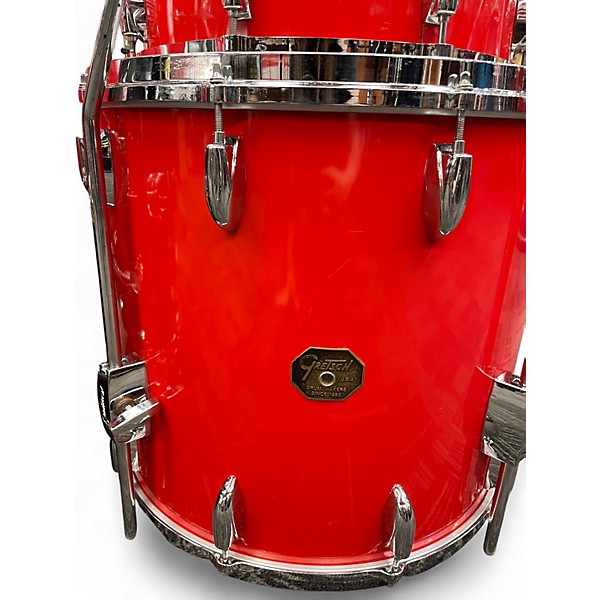 Used Gretsch Drums 3 Piece Broadkaster II RED Drum Kit