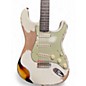 Used Fender CUSTOM SHOP 1960 STRAT HEAVY RELIC Olympic White over 3-Tone Sunburst Solid Body Electric Guitar