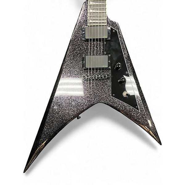 Used ESP LTD Kirk Hammett KH-V Black Sparkle Solid Body Electric Guitar