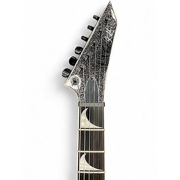Used ESP LTD Kirk Hammett KH-V Black Sparkle Solid Body Electric Guitar