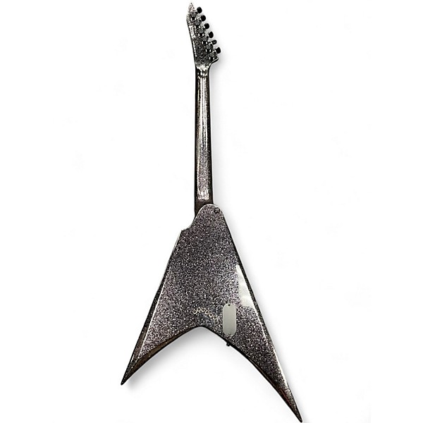 Used ESP LTD Kirk Hammett KH-V Black Sparkle Solid Body Electric Guitar